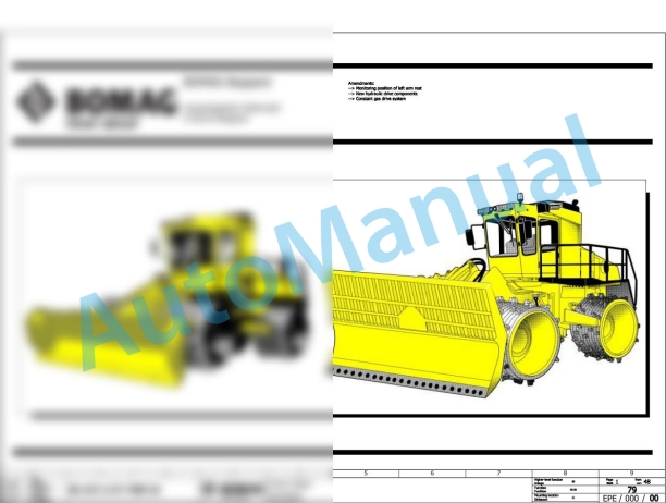 Bomag BC 672 RB-2 Refuse Compactor Electric, Hydraulic Schematics Diagram 101570491001 - 101570491013 2 Bomag BC 672 RB-2 Refuse Compactor Electric, Hydraulic Schematics Diagram 101570491001 - 101570491013-2