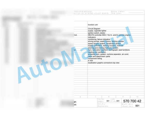Bomag BC 972 RB-2 Refuse Compactor Electric, Hydraulic Schematics Diagram 101570821001 - 101570821056 3 Bomag BC 972 RB-2 Refuse Compactor Electric, Hydraulic Schematics Diagram 101570821001 - 101570821056-3