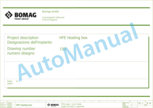 Bomag BF 223 C HFE St3A Asphalt Paver Electric Schematics Diagram 821890141001 - 821890149999