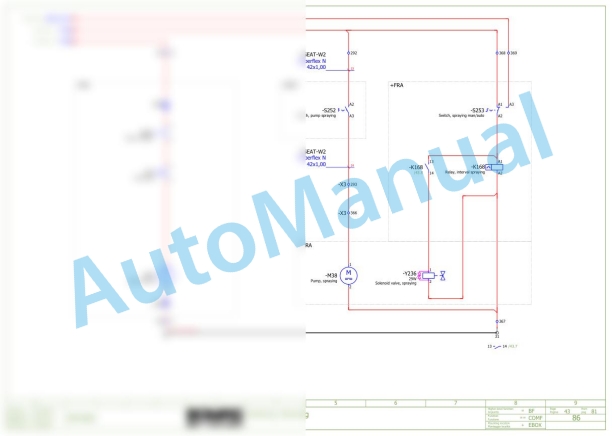 Bomag BF 300 C S340 TV Asphalt Paver Electric Schematics Diagram 821837821001 - 821837829999 2 Bomag BF 300 C S340 TV Asphalt Paver Electric Schematics Diagram 821837821001 - 821837829999-2