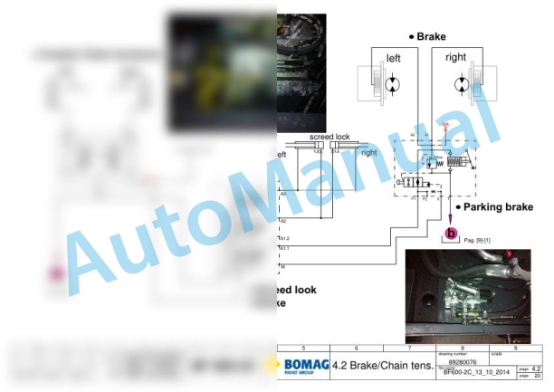 Bomag BF 600 C-2 S 500 HMI 1.0 Asphalt Paver Electric, Hydraulic Schematics Diagram 821892351001 - 821892359999-3