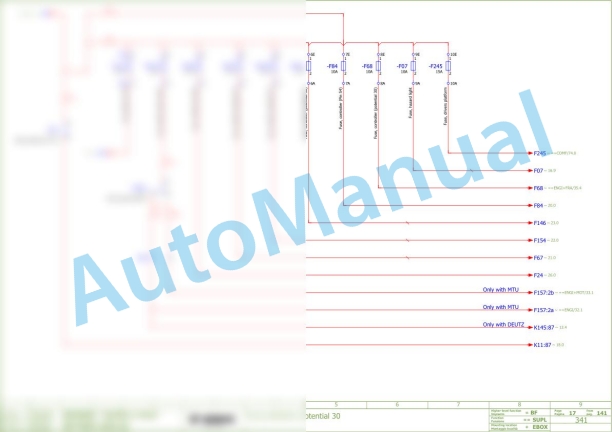 Bomag BF 700 C S 500 Asphalt Paver Electric, Hydraulic Schematics Diagram 821892061025 - 821892061060 3 Bomag BF 700 C S 500 Asphalt Paver Electric, Hydraulic Schematics Diagram 821892061025 - 821892061060-3