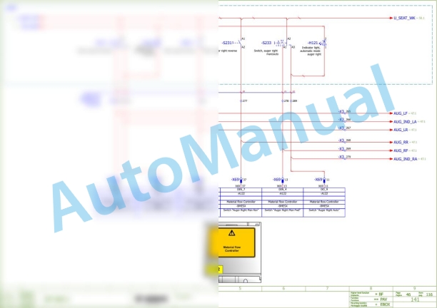 Bomag BF 800 C S500 Asphalt Paver Electric Schematics Diagram 821837711001 - 821837711027 3 Bomag BF 800 C S500 Asphalt Paver Electric Schematics Diagram 821837711001 - 821837711027-3