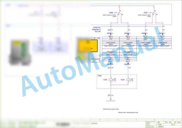Bomag BF 800 C S600 Asphalt Paver Electric, Hydraulic Schematics Diagram 821837190190 - 821837199999 3 Bomag BF 800 C S600 Asphalt Paver Electric, Hydraulic Schematics Diagram 821837190190 - 821837199999-3