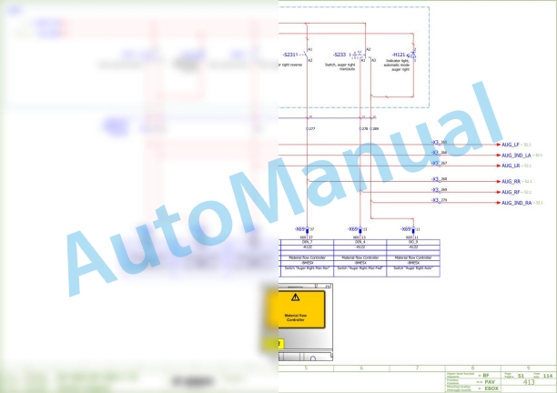 Bomag BF 800 C S600 Asphalt Paver Electric, Hydraulic Schematics Diagram 861893111001 - 861893111096-3