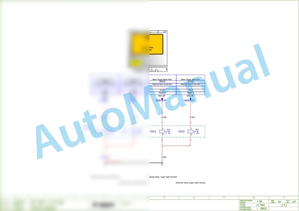 Bomag BF 800 C S600 - T3 Asphalt Paver Electric Schematics Diagram 821893291001 - 821893299999 2 Bomag BF 800 C S600 - T3 Asphalt Paver Electric Schematics Diagram 821893291001 - 821893299999-2
