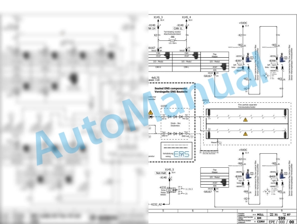 Bomag BM 1000-35 TE Road Milling Machine Electric, Hydraulic Schematics Diagram 101883211001 - 101883219999 2 Bomag BM 1000-35 TE Road Milling Machine Electric, Hydraulic Schematics Diagram 101883211001 - 101883219999-2