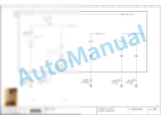 Bomag BM 1300-30 TIER3 Road Milling Machine Electric Schematics Diagram 821836180001 - 821836180044-3