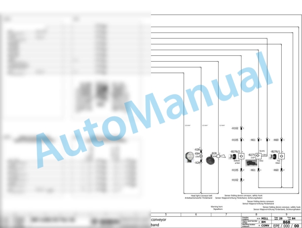 Bomag BM 1300 35-2 Road Milling Machine Electric, Hydraulic Schematics Diagram 101883321001 - 101883329999 2 Bomag BM 1300 35-2 Road Milling Machine Electric, Hydraulic Schematics Diagram 101883321001 - 101883329999-2