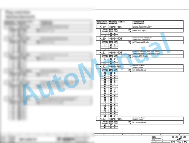 Bomag BM 2500 75 Road Milling Machine Electric, Hydraulic Schematics Diagram 101888081001 - 101888089999 3 Bomag BM 2500 75 Road Milling Machine Electric, Hydraulic Schematics Diagram 101888081001 - 101888089999-3