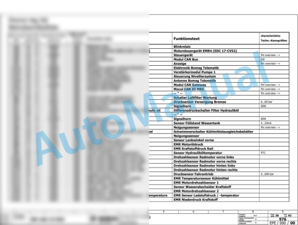 Bomag BM 500-15-2 Road Milling Machine Electric, Hydraulic Schematics Diagram 101882201001 - 101882209999 2 Bomag BM 500-15-2 Road Milling Machine Electric, Hydraulic Schematics Diagram 101882201001 - 101882209999-2