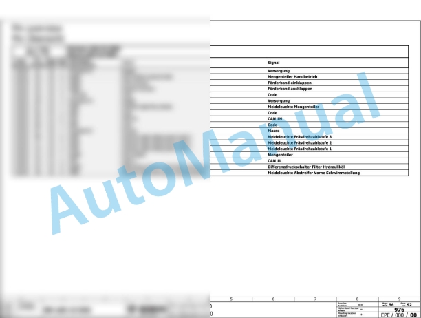 Bomag BM 500-15-2 Road Milling Machine Electric, Hydraulic Schematics Diagram 101882201001 - 101882209999 3 Bomag BM 500-15-2 Road Milling Machine Electric, Hydraulic Schematics Diagram 101882201001 - 101882209999-3