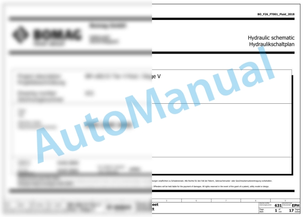 Bomag BM 500-15 T4f Road Milling Machine Hydraulic Schematics Diagram 101882051001 - 101882059999 2 Bomag BM 500-15 T4f Road Milling Machine Hydraulic Schematics Diagram 101882051001 - 101882059999-2