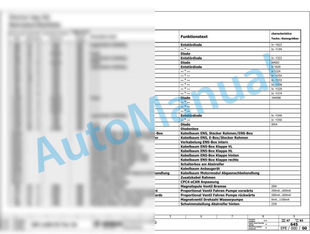 Bomag BM1000-35 T3A Road Milling Machine Electric, Hydraulic Schematics Diagram 101883261001 - 101883269999-3