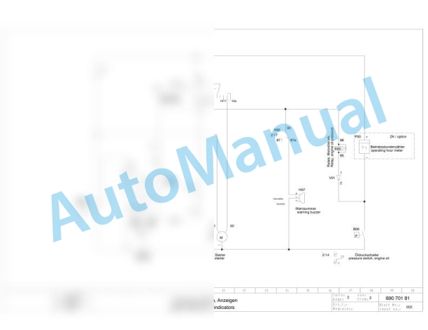 Bomag BPR 45-55 D Reversible Vibratory Plates Electric Schematics Diagram 101695631001 - 101695639999 2 Bomag BPR 45-55 D Reversible Vibratory Plates Electric Schematics Diagram 101695631001 - 101695639999-2