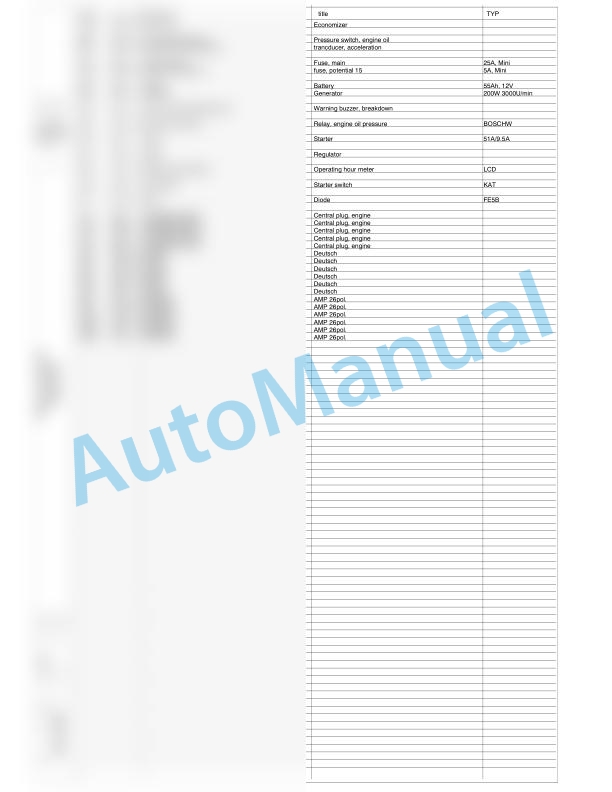 Bomag BPR 50-55 D-E Reversible Vibratory Plates Electric Schematics Diagram 101695291001 - 101695299999 3 Bomag BPR 50-55 D-E Reversible Vibratory Plates Electric Schematics Diagram 101695291001 - 101695299999-3
