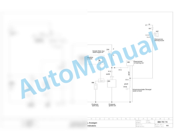 Bomag BPR 60-65 Reversible Vibratory Plates Electric Schematics Diagram 101695401001 - 101695409999 2 Bomag BPR 60-65 Reversible Vibratory Plates Electric Schematics Diagram 101695401001 - 101695409999-2