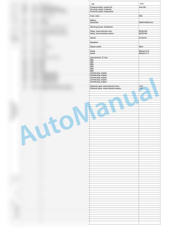 Bomag BPR 75-60 D-3 Reversible Vibratory Plates Electric Schematics Diagram 101690651001 - 101690651549 2 Bomag BPR 75-60 D-3 Reversible Vibratory Plates Electric Schematics Diagram 101690651001 - 101690651549-2