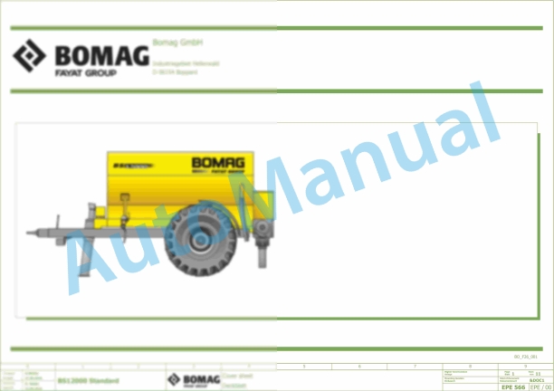 Bomag BS 12000 Accessory Equipment Electric, Hydraulic, Pneumatic Schematics Diagram 101910732001 - 101910739999 1 Bomag BS 12000 Accessory Equipment Electric, Hydraulic, Pneumatic Schematics Diagram 101910732001 - 101910739999
