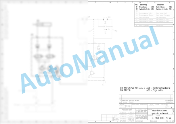 Bomag BW 100 AC-4 Combination Rollers Electric, Hydraulic Schematics Diagram 101880171001 - 101880171105 2 Bomag BW 100 AC-4 Combination Rollers Electric, Hydraulic Schematics Diagram 101880171001 - 101880171105-2