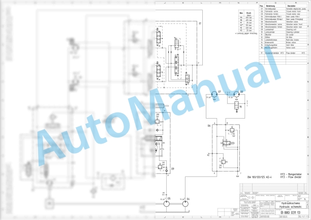 Bomag BW 100 AD-4 Tandem Vibratory Rollers Electric, Hydraulic Schematics Diagram 101880161001 - 101880161368 2 Bomag BW 100 AD-4 Tandem Vibratory Rollers Electric, Hydraulic Schematics Diagram 101880161001 - 101880161368-2