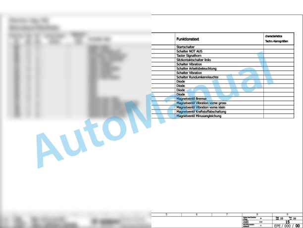 Bomag BW 124 DH-40 Single Drum Vibratory Rollers Electric, Hydraulic Schematics Diagram 901581391002 - 901581399999 2 Bomag BW 124 DH-40 Single Drum Vibratory Rollers Electric, Hydraulic Schematics Diagram 901581391002 - 901581399999-2