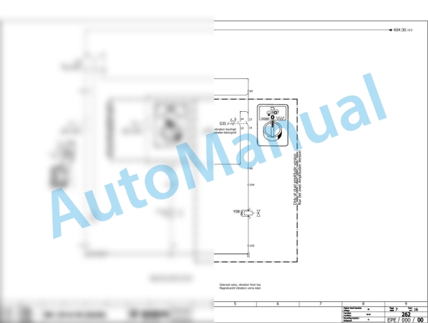 Bomag BW 124 PDH-40 Single Drum Vibratory Rollers Electric, Hydraulic Schematics Diagram 861832121001 - 861832121173-3