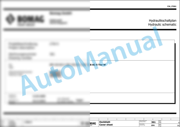 Bomag BW 135 AD-5 Tandem Vibratory Rollers Electric, Hydraulic Schematics Diagram 101650361001 - 101650369999 2 Bomag BW 135 AD-5 Tandem Vibratory Rollers Electric, Hydraulic Schematics Diagram 101650361001 - 101650369999-2