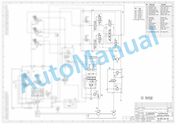 Bomag BW 138 AC Combination Rollers Electric, Hydraulic Schematics Diagram 101650181001 - 101650181271 3 Bomag BW 138 AC Combination Rollers Electric, Hydraulic Schematics Diagram 101650181001 - 101650181271-3