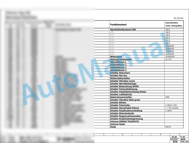 Bomag BW 145 D-5 Single Drum Vibratory Rollers Electric, Hydraulic Schematics Diagram 101587371001 - 101587371003 3 Bomag BW 145 D-5 Single Drum Vibratory Rollers Electric, Hydraulic Schematics Diagram 101587371001 - 101587371003-3