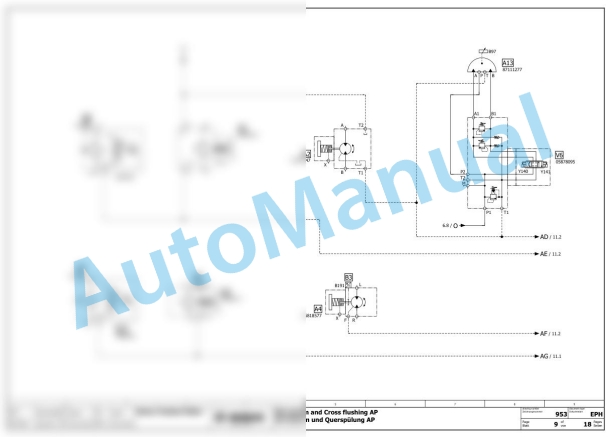 Bomag BW 154 ACP-5 AM Combination Rollers Electric, Hydraulic Schematics Diagram 101871121001 - 101871129999 2 Bomag BW 154 ACP-5 AM Combination Rollers Electric, Hydraulic Schematics Diagram 101871121001 - 101871129999-2