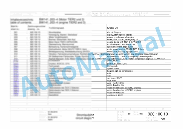 Bomag BW 161 AD-4 Tandem Vibratory Rollers Electric, Hydraulic Schematics Diagram 961920911001 - 961920919999 1 Bomag BW 161 AD-4 Tandem Vibratory Rollers Electric, Hydraulic Schematics Diagram 961920911001 - 961920919999