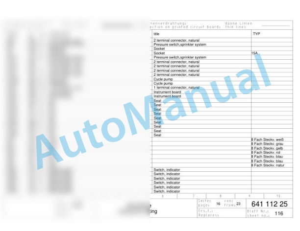 Bomag BW 164 AD-2 Tandem Vibratory Rollers Electric, Hydraulic Schematics Diagram 101640341011 - 101640341014 3 Bomag BW 164 AD-2 Tandem Vibratory Rollers Electric, Hydraulic Schematics Diagram 101640341011 - 101640341014-3