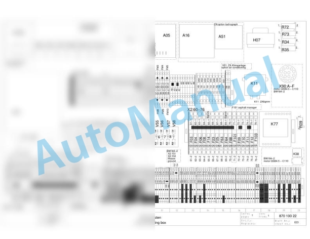 Bomag BW 170 AD-2 AM Tandem Vibratory Rollers Electric, Hydraulic Schematics Diagram 101870131001 - 101870131021 2 Bomag BW 170 AD-2 AM Tandem Vibratory Rollers Electric, Hydraulic Schematics Diagram 101870131001 - 101870131021-2