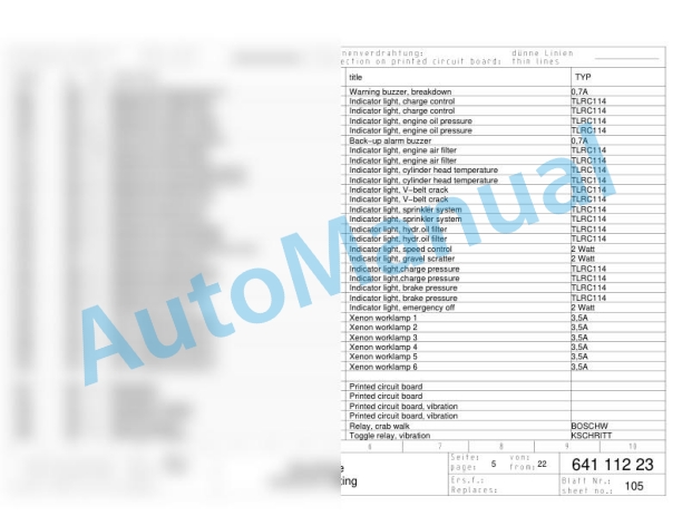 Bomag BW 202 AD-2 Tandem Vibratory Rollers Electric, Hydraulic Schematics Diagram 101640121141 - 101640121173 2 Bomag BW 202 AD-2 Tandem Vibratory Rollers Electric, Hydraulic Schematics Diagram 101640121141 - 101640121173-2