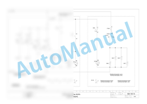 Bomag BW 203 SL-4 Tandem Vibratory Rollers Electric Schematics Diagram 861920341001 - 861920341095 2 Bomag BW 203 SL-4 Tandem Vibratory Rollers Electric Schematics Diagram 861920341001 - 861920341095-2