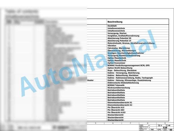 Bomag BW 211 DE-40 Single Drum Vibratory Rollers Electric, Hydraulic Schematics Diagram 101583451033 - 101583451062 2 Bomag BW 211 DE-40 Single Drum Vibratory Rollers Electric, Hydraulic Schematics Diagram 101583451033 - 101583451062-2