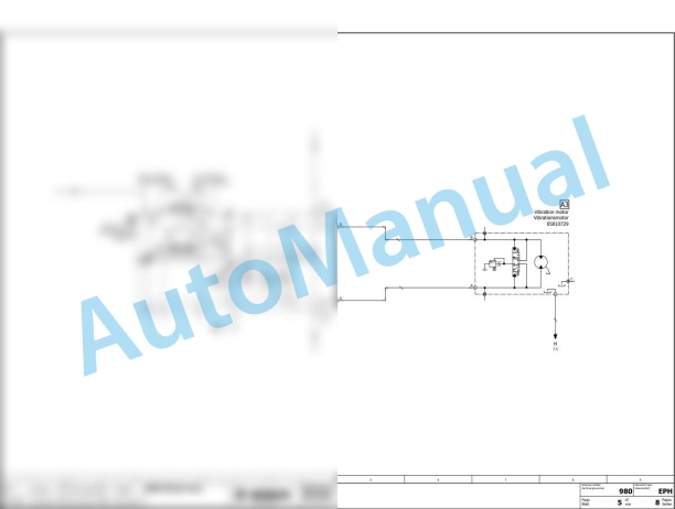 Bomag BW 213 D-5 SL Single Drum Vibratory Rollers Hydraulic Schematics Diagram 101584511001 - 101584519999 2 Bomag BW 213 D-5 SL Single Drum Vibratory Rollers Hydraulic Schematics Diagram 101584511001 - 101584519999-2