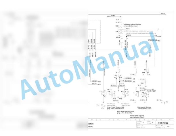 Bomag BW 213 DH-4 -PLATTEN Single Drum Vibratory Rollers Electric, Hydraulic Schematics Diagram 101583371001 - 101583371047 3 Bomag BW 213 DH-4 -PLATTEN Single Drum Vibratory Rollers Electric, Hydraulic Schematics Diagram 101583371001 - 101583371047-3