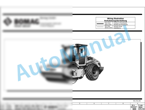 Bomag BW 213 DH-5 TIER 3 Single Drum Vibratory Rollers Electric, Hydraulic Schematics Diagram 101586721001 - 101586729999 2 Bomag BW 213 DH-5 TIER 3 Single Drum Vibratory Rollers Electric, Hydraulic Schematics Diagram 101586721001 - 101586729999-2
