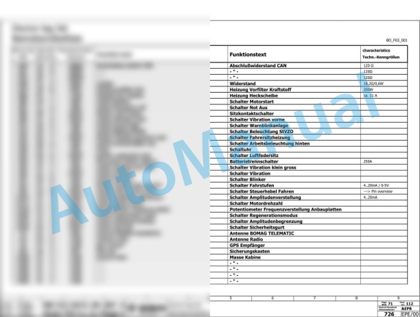 Bomag BW 213 DH-P-5 Single Drum Vibratory Rollers Electric, Hydraulic Schematics Diagram 101586891001 - 101586899999 3 Bomag BW 213 DH-P-5 Single Drum Vibratory Rollers Electric, Hydraulic Schematics Diagram 101586891001 - 101586899999-3