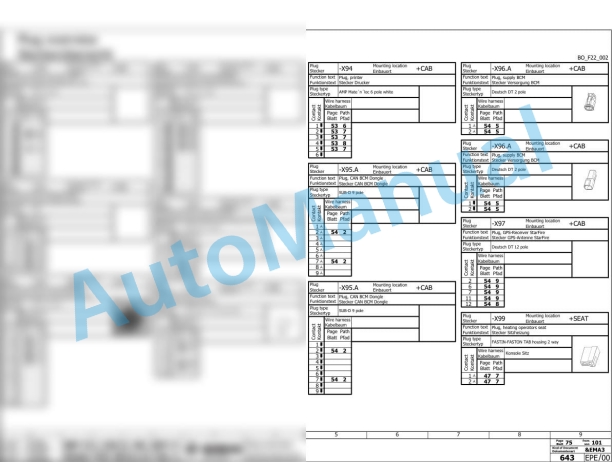 Bomag BW 219 DH-5 TIER 3 Single Drum Vibratory Rollers Electric Schematics Diagram 101586631001 - 101586639999 3 Bomag BW 219 DH-5 TIER 3 Single Drum Vibratory Rollers Electric Schematics Diagram 101586631001 - 101586639999-3