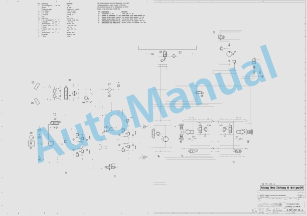 Bomag BW 225 D-3 Single Drum Vibratory Rollers Electric, Hydraulic Schematics Diagram 101580631001 - 101580631062