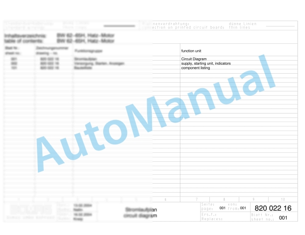 Bomag BW 65 H Walk Behind Double Drum Vibratory Roller Electric, Hydraulic Schematics Diagram 861834091001 - 861834099999