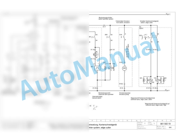 Bomag BW 90 AD-2 Tandem Vibratory Rollers Electric, Hydraulic Schematics Diagram 101460521644 - 101460523361 2 Bomag BW 90 AD-2 Tandem Vibratory Rollers Electric, Hydraulic Schematics Diagram 101460521644 - 101460523361-2