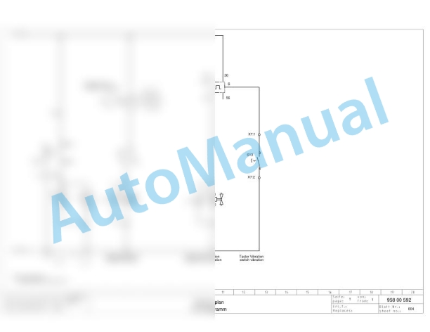 Bomag BW 900 AD Tandem Vibratory Rollers Electric, Hydraulic Schematics Diagram 101831001001 - 101831009999 3 Bomag BW 900 AD Tandem Vibratory Rollers Electric, Hydraulic Schematics Diagram 101831001001 - 101831009999-3