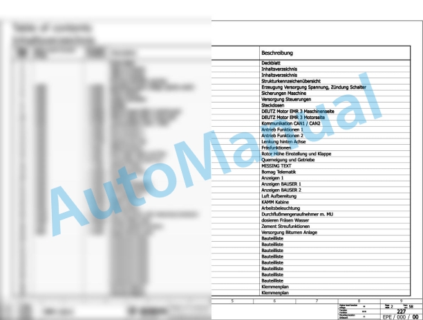 Bomag MPH 122-2 Soil Stabilizer - Asphalt Recycler Electric, Hydraulic Schematics Diagram 101590071020 - 101590071023 2 Bomag MPH 122-2 Soil Stabilizer - Asphalt Recycler Electric, Hydraulic Schematics Diagram 101590071020 - 101590071023-2