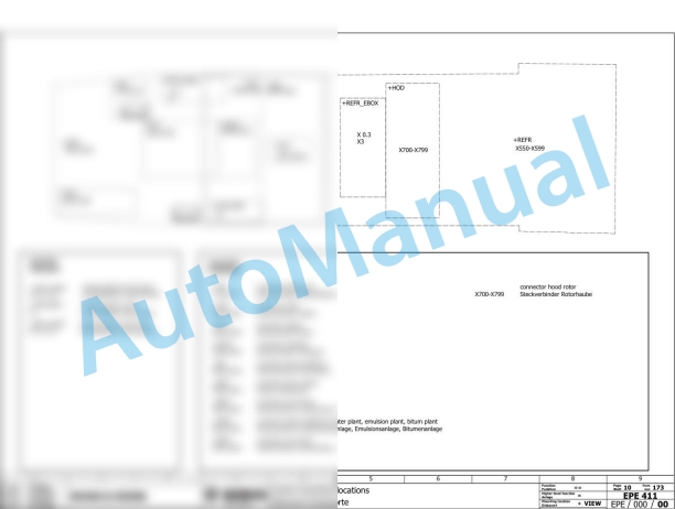 Bomag RS 460 Tier 3A Soil Stabilizer - Asphalt Recycler Electric Schematics Diagram 101590131001 - 101590131002 2 Bomag RS 460 Tier 3A Soil Stabilizer - Asphalt Recycler Electric Schematics Diagram 101590131001 - 101590131002-2