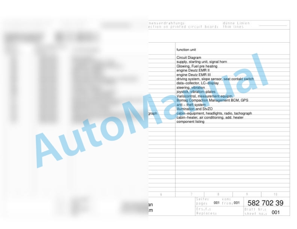 Bomag VARIOCONTROL - Single Drum Vibratory Rollers Electric, Hydraulic Schematics Diagram 101582131001 - 101582131005 2 Bomag VARIOCONTROL - Single Drum Vibratory Rollers Electric, Hydraulic Schematics Diagram 101582131001 - 101582131005-2