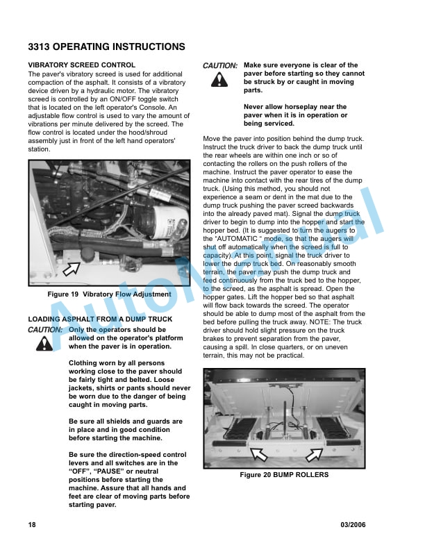 Bomag 3313 Self Propelled Paver Operating Instructions 0852742 4 Bomag 3313 Self Propelled Paver Operating Instructions 0852742-4